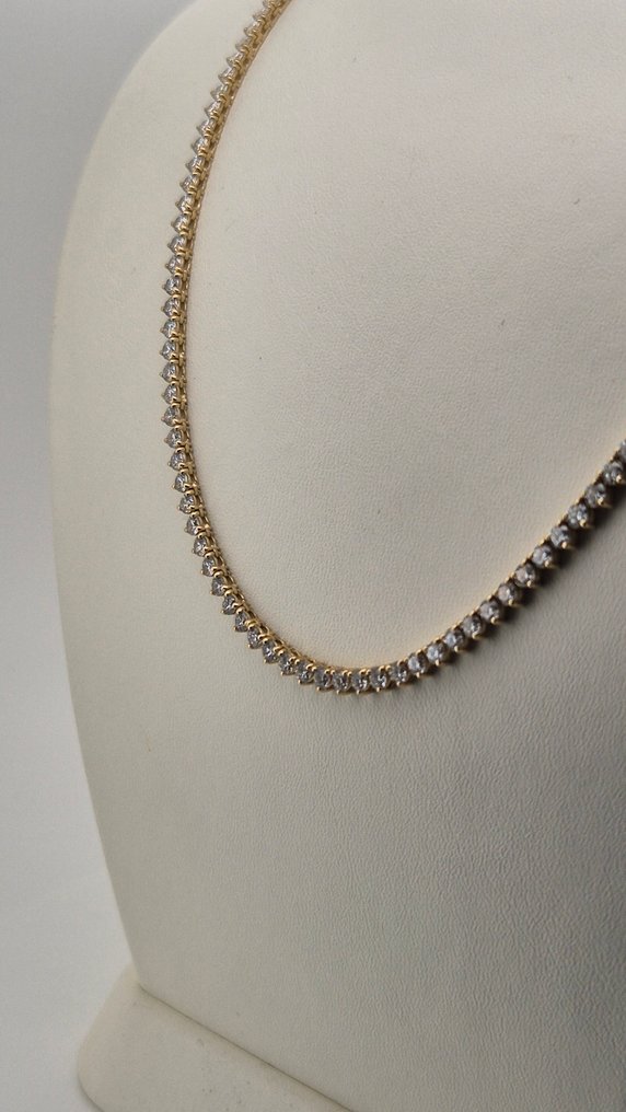 Nyaklánc - 14 kt. Sárga arany - 10.70ct. tw. Gyémánt (Laboratóriumban előállított) #1.0