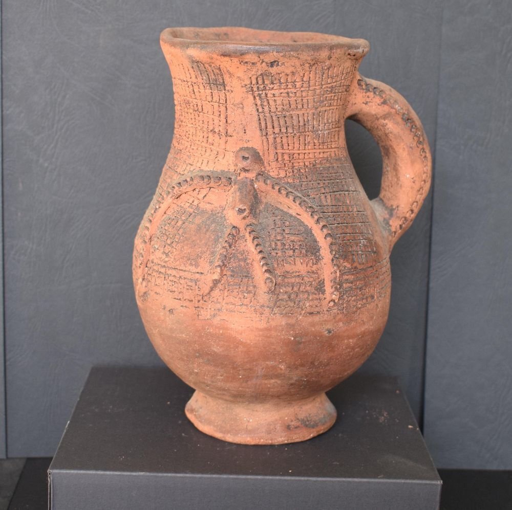 马里 - 稀有的RITUAL SHAMAN陶器，具有拟人化装饰。 - 馬里  (沒有保留價) #1.0