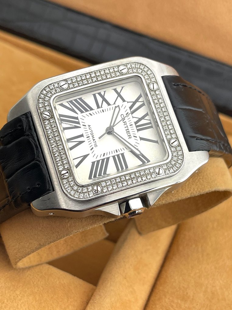 Cartier - Santos 100 - 2656 Custom Diamonds - Miehet - 2010-2020  #3.2