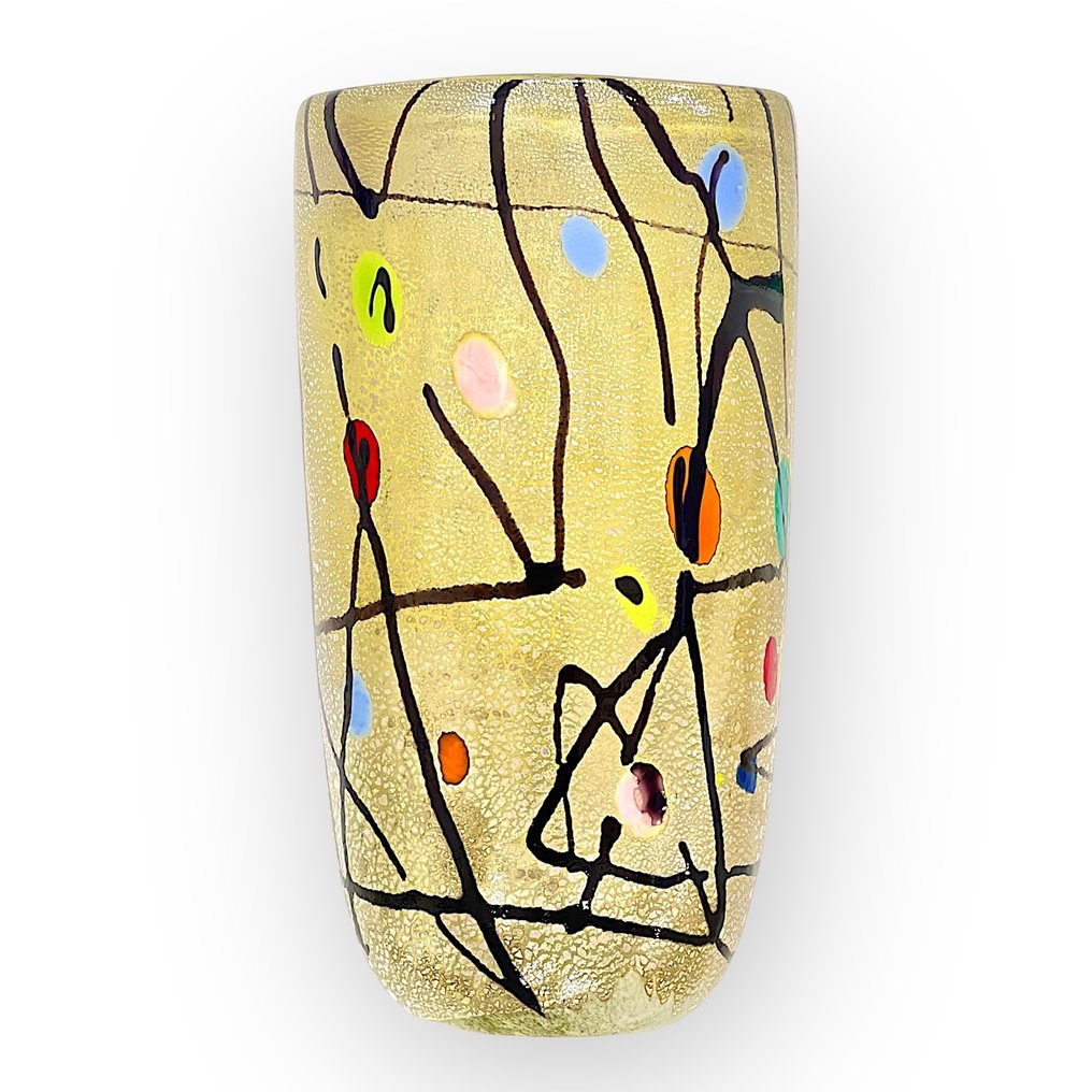 Filippo Maso - 花瓶 - 穆拉诺玻璃 - Vaso “Omaggio a Miró” #1.0