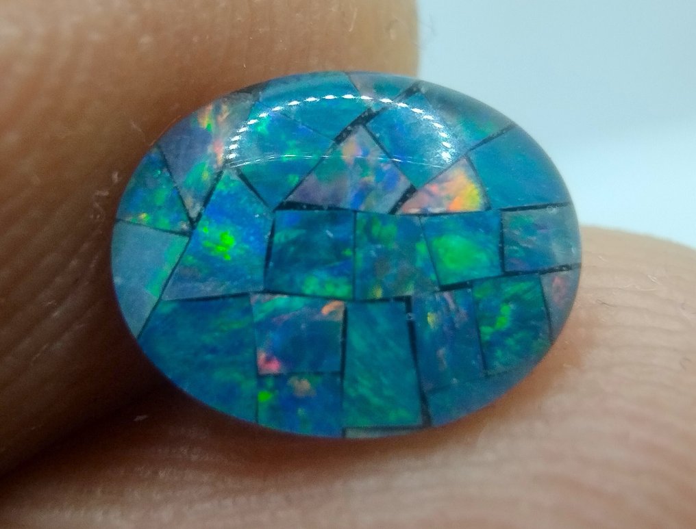 2 Splendid Australian Triplet Opal - 2.35 cts - Cabochons- 0.47 g #3.2