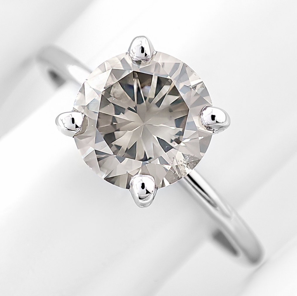 χωρίς τιμή ασφαλείας - Δαχτυλίδι - 14 καράτια Λευκός χρυσός - 1.53ct. tw. Διαμάντι (Φυσικού χρώματος) - Πιστοποιητικό IGI #1.0