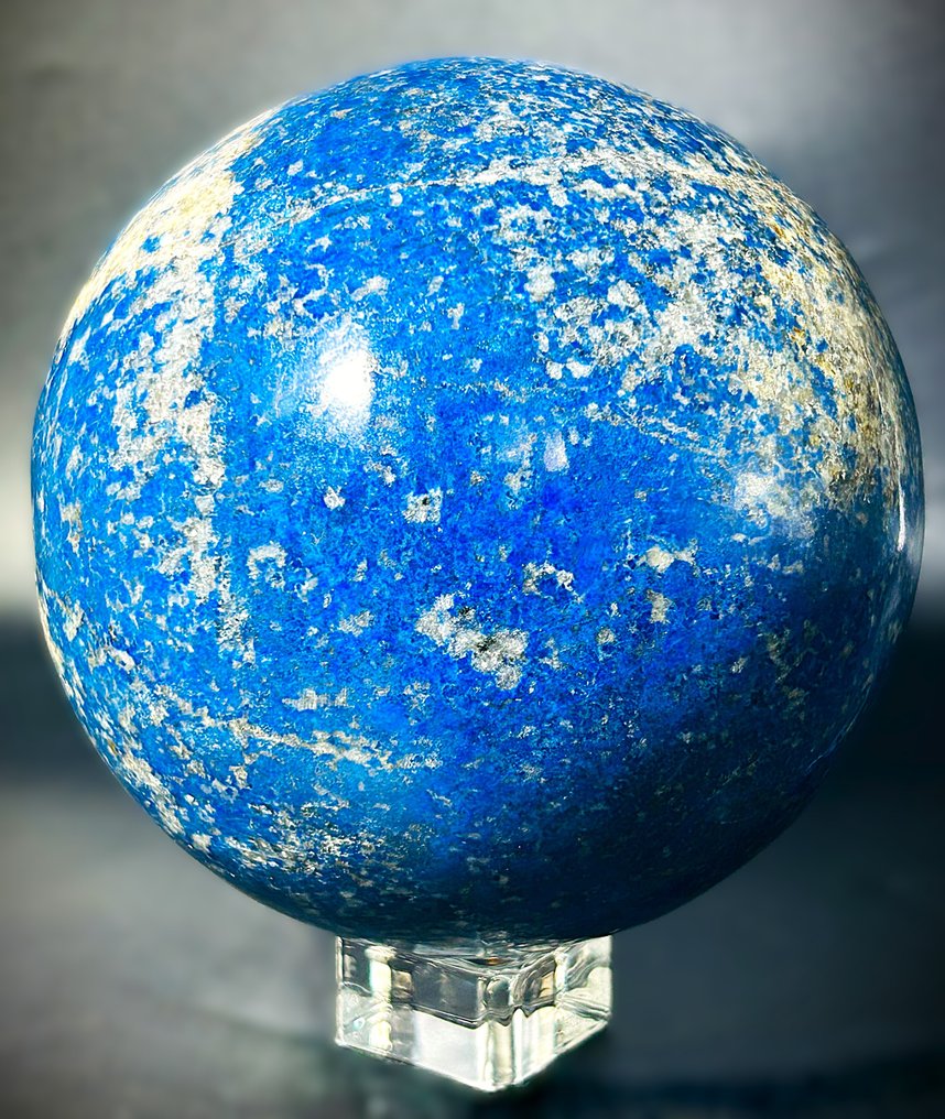 Collector’s Lapis Lazuli Sphere — Deep Blue fra en sjælden forekomst - Ø 128mm- 3622 g - (1) #2.1