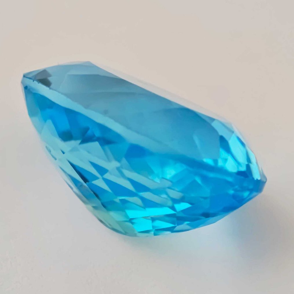 沒有保留價 黃玉  - 28.21 ct - Antwerp Laboratory for Gemstone Testing (ALGT) - 强烈的/鲜明的蓝色 #3.2
