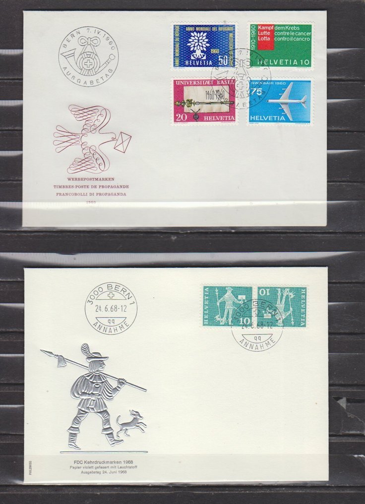 Schweiz 1937/2008 - Schweiz große Sammlung von 1937-2008 mit exklusiven verschiedenen FDCs + Blöcken mit einem enormen - Zwitserland grote verzameling 1937-2008 van exclusieve verschillende FDC's + blokken met een enorme #1.0