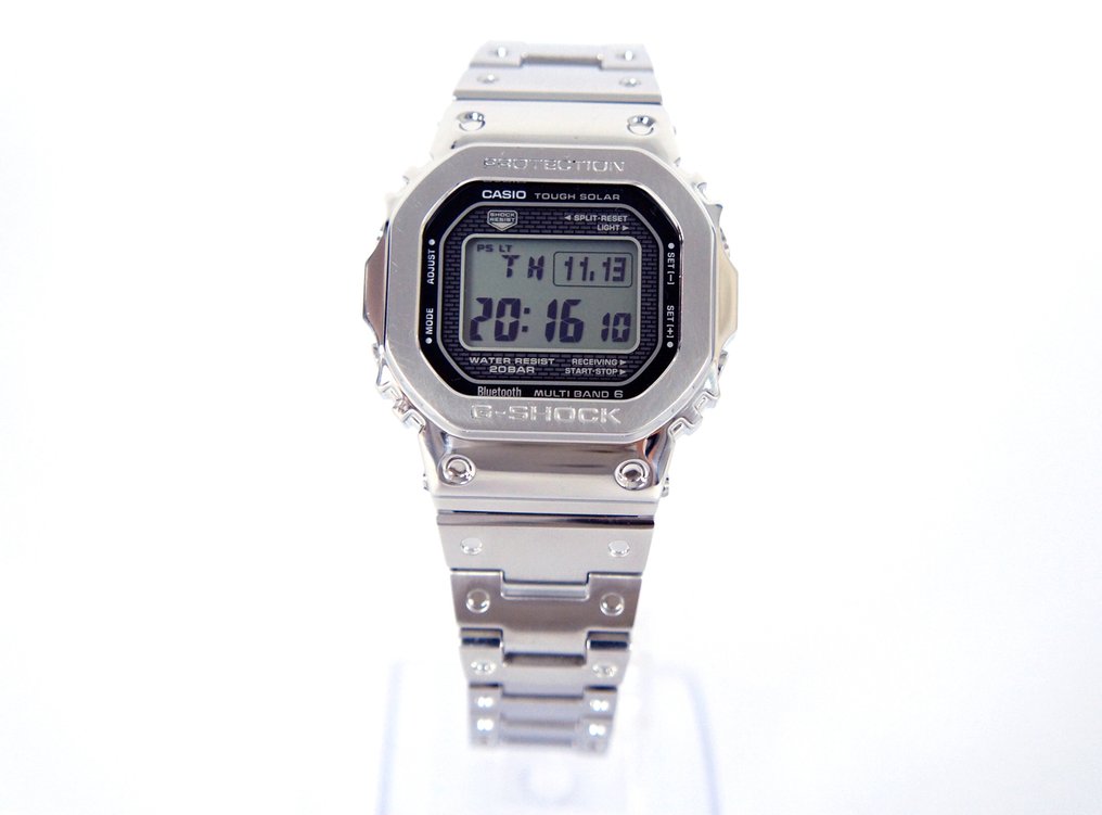 Casio - G‑Shock GMW‑B5000D‑1JF - Full-Metal Solar Radio-Controlled Stainless Steel Men’s Watch - Ingen reservasjonspris - GMW-B5000D-1JF - Herre - 2020+  #1.0