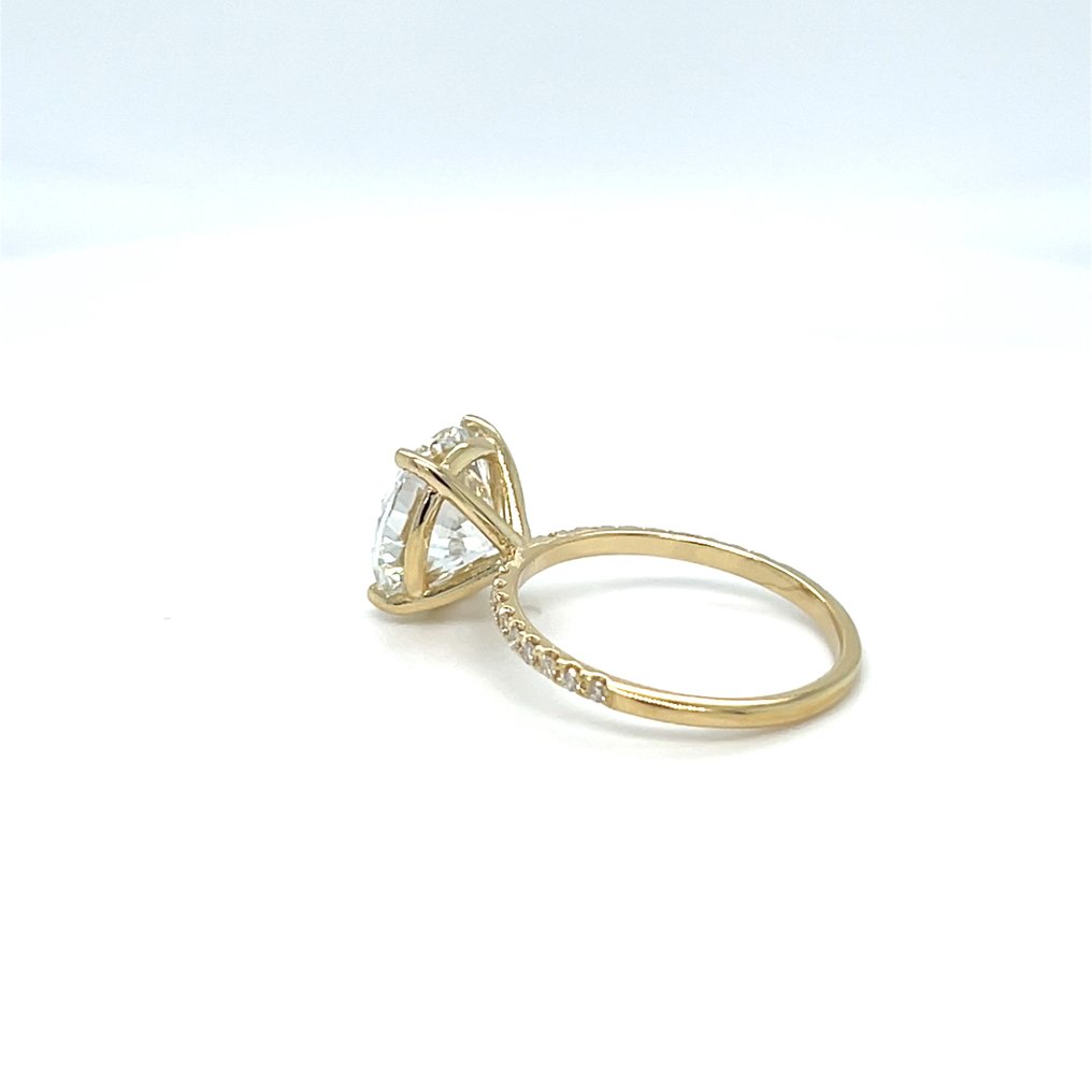 Zonder minimumprijs - Ring - 14 karaat Geel goud -  4.30ct. tw. Diamant (Lab-grown) - Diamant #4.3
