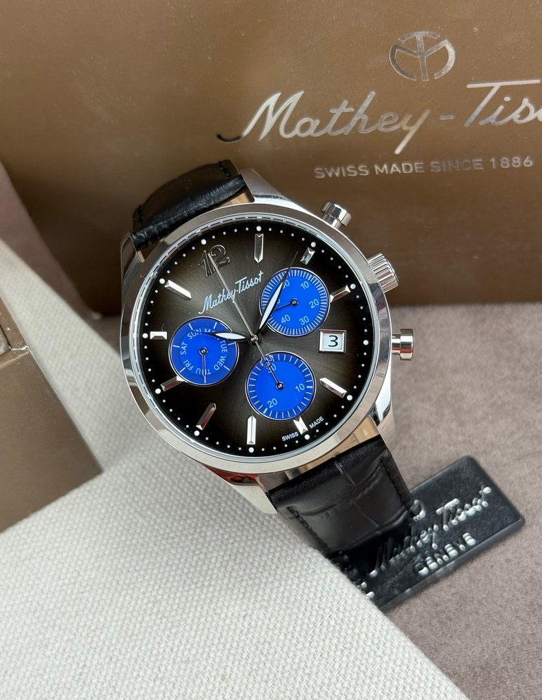 Mathey-Tissot - Urban Chronograph Date Black/Blue - Nincs minimálár - H411CHALMB - Férfi - 2020+ #1.0