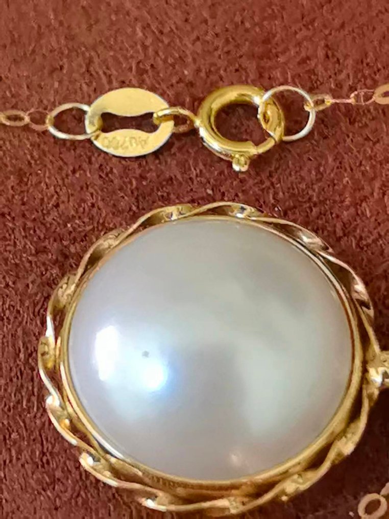 没有保留价 - 项链 - 18K包金 黄金 珍珠 #3.2