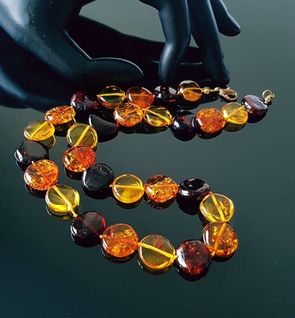 Κεχριμπάρι Σπάνιο παλαιό κολιέ από φυσικό Βαλτικό κεχριμπάρι.- 23 g #1.0