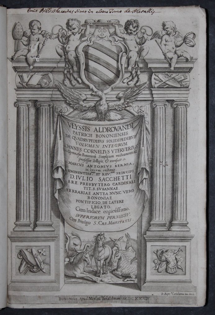 Ulisse Aldrovandi - [Zoology] De quadrupedibus solidipedibus volumen integrum - 1639-1648 #1.0