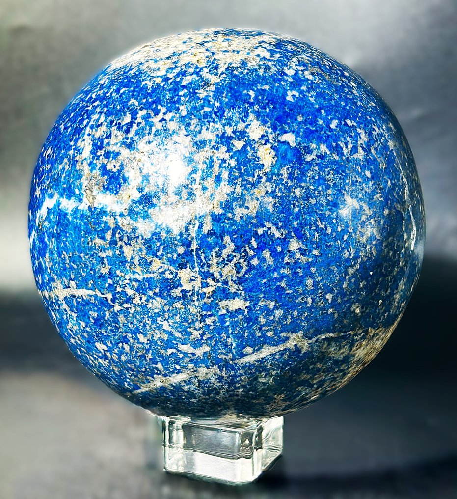 Collector’s Lapis Lazuli Sphere — Deep Blue fra en sjælden forekomst - Ø 128mm- 3622 g - (1) #3.2