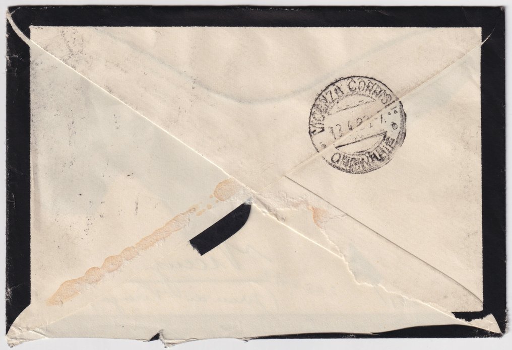 比利時 1927/1947 - 3个哀悼信封，带有来自Verviers和Liege的多样邮资，寄往意大利，带有+2挂号邮资。 #2.1