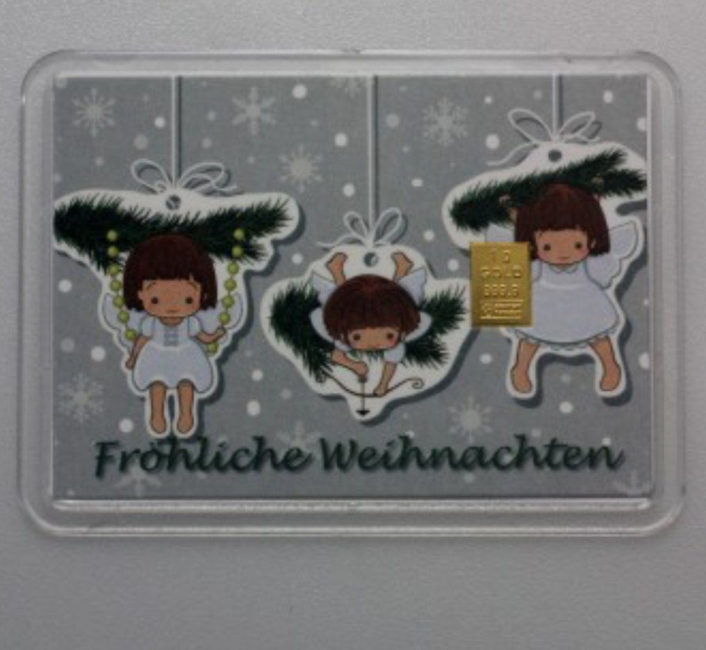 1 克 - 金 - Frohe Weihnachten - Engel  (没有保留价) #2.1
