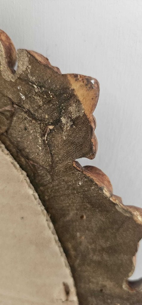 墙面镜子- 手铐 - 雕刻木材 - 雕刻木头镜子 #4.3