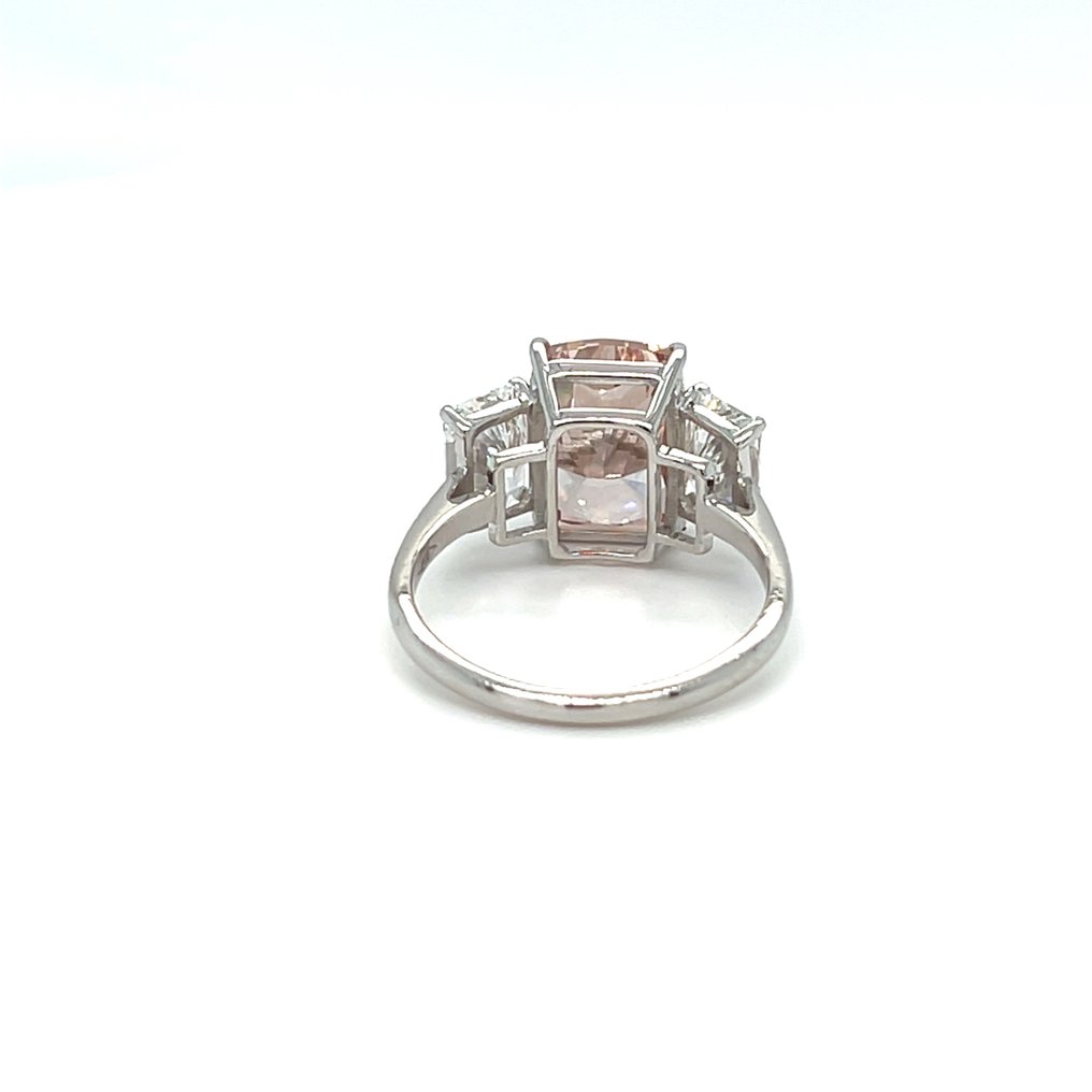 Ring - 14 karaat Witgoud - 7.27ct. tw. Roze Diamant (Fancy gekleurde, lab-grown diamant) - Diamant #2.1