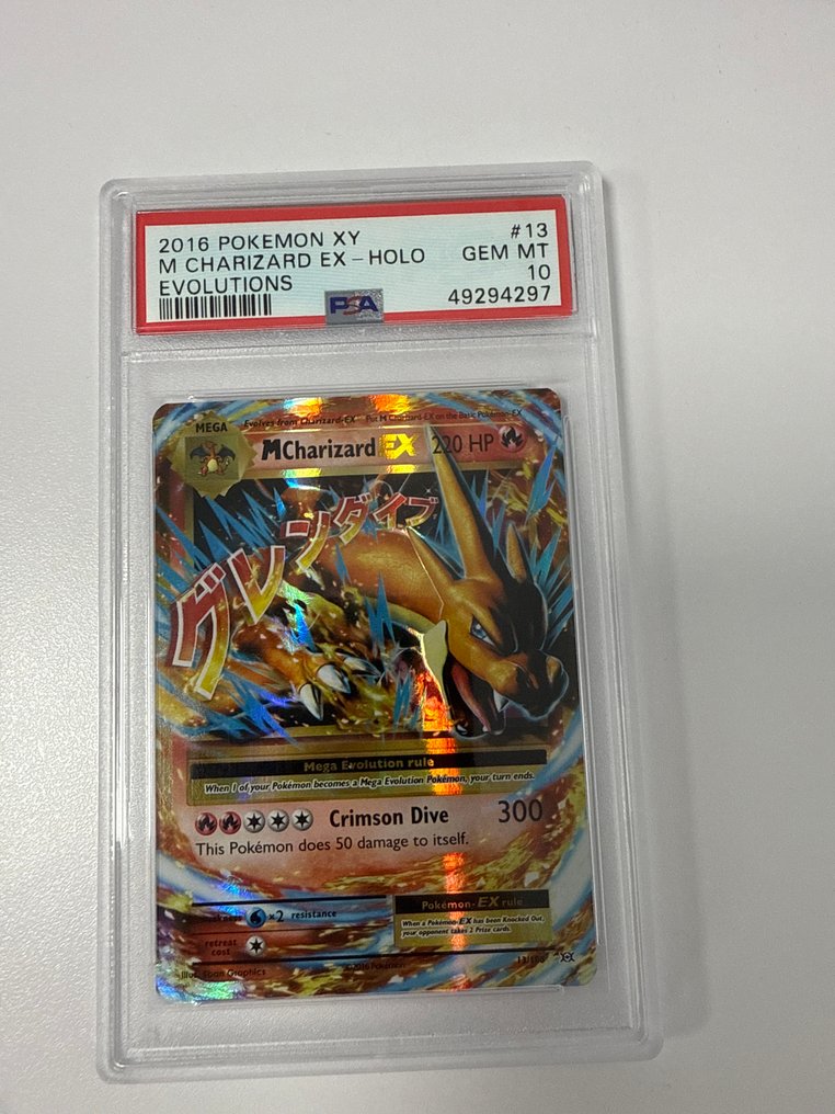 Pokémon - 1 Graded card - M Charizard EX #13 Foil, Πλήρης τέχνη - PSA 10 - XY - Evolutions #1.0