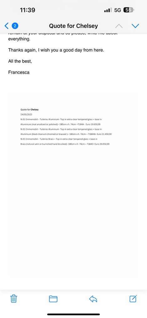 emmemobili - Ferruccio Laviani - 餐桌 (2) - 杜伊勒里 - 钢化玻璃, 鋁, 玻璃 - EMMEMOBILI TUILERIES #2.1