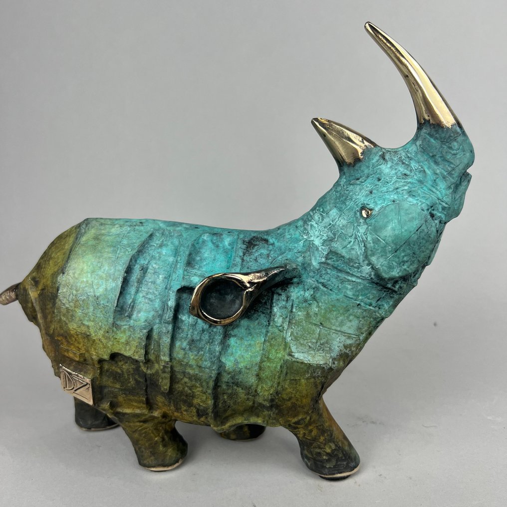 Dariusz Zielinski - 雕刻, The rhino - (bronze) - 24 cm - 青銅色 - 2025 #3.2