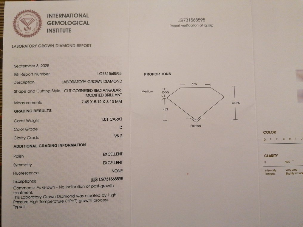 Zonder minimumprijs - Oorbellen - 14 karaat Witgoud -  2.26ct. tw. Diamant (Lab-grown) #3.2