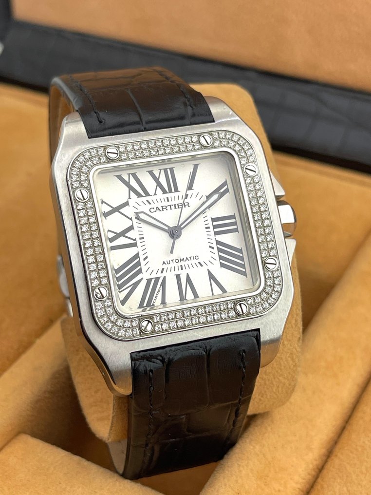 Cartier - Santos 100 - 2656 Custom Diamonds - Miehet - 2010-2020  #1.0