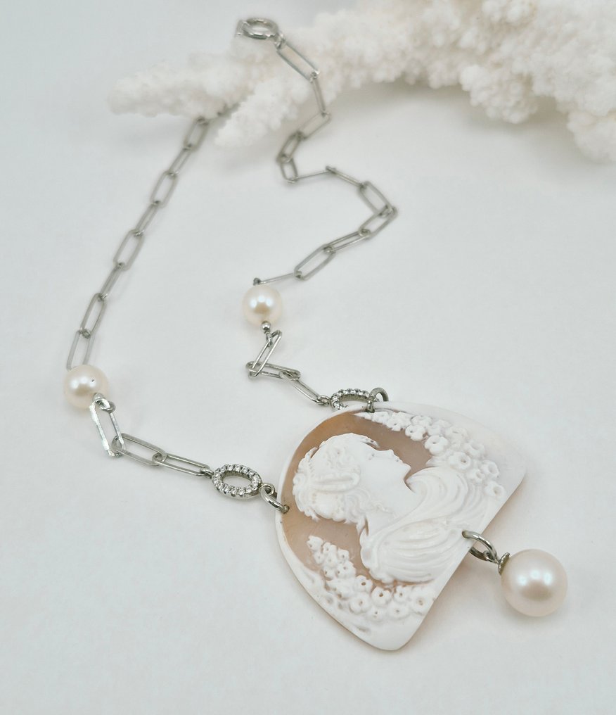 Argent - Collier - Caméo ancien #1.0