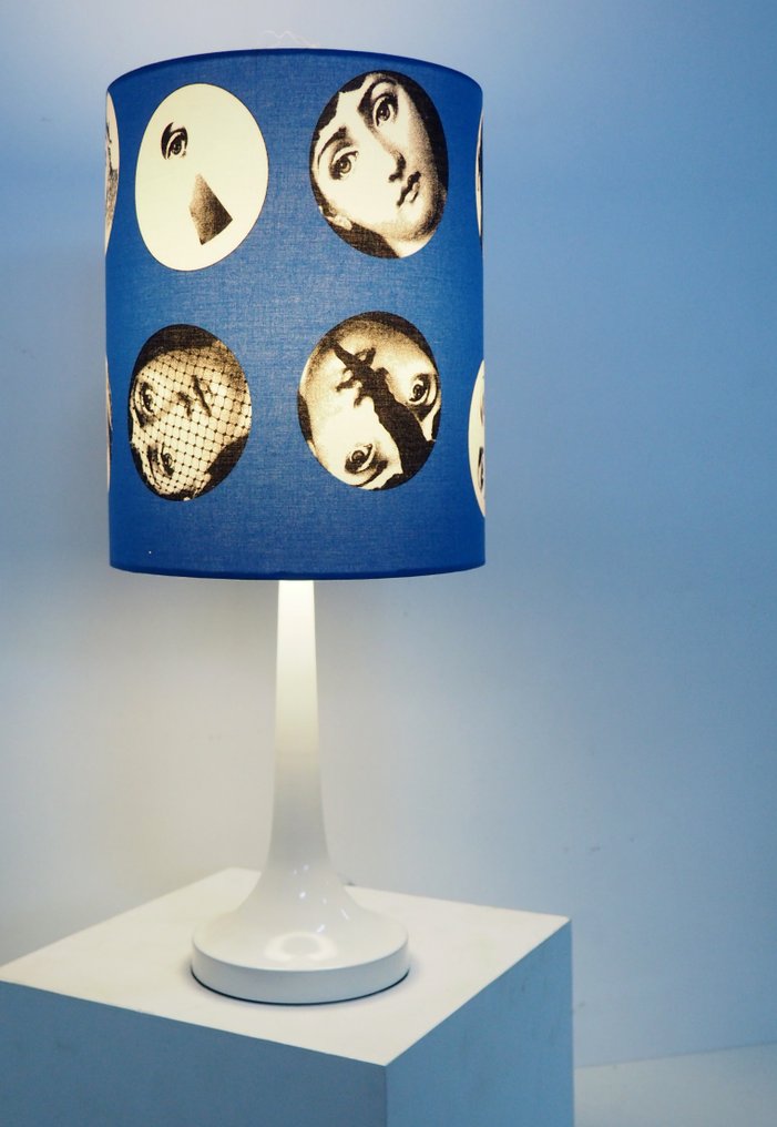 Vintage table lamp/shadow Fornasetti fabric - Επιτραπέζιο φωτιστικό - Δεν παρείχατε κείμενο προς μετάφραση, επομένως δεν υπάρχει κείμενο για να μεταφραστεί. Παρακαλώ #1.0