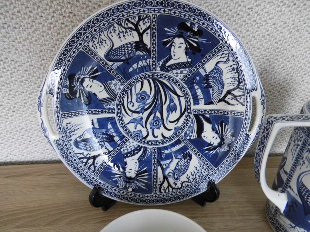 Societe Ceramique Maestricht - 咖啡/茶杯具組 (4) - chinoiserie serviesdelen deor nippon - 陶器 - 中国风装饰 Nippon #4.3