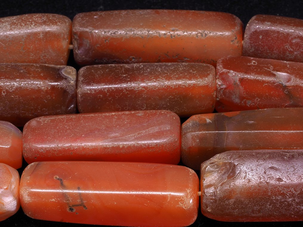 一串珠子 - 玛瑙 - 印度 - 马里 - 古老的 #3.2