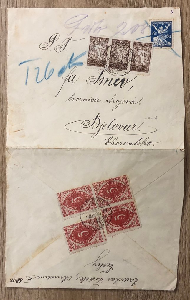 Serbia 1920/1921 - Serbia 1921 Very beautiful multicolored letter. #1.0