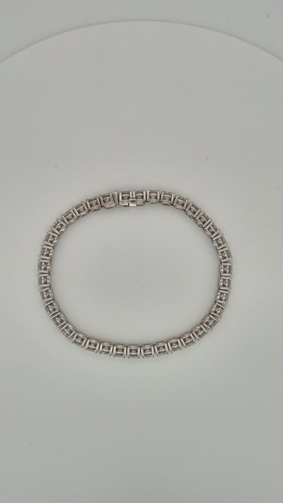 Brățară - 14 ct. Aur alb -  11.40ct. tw. Diamant (Cultivat în laborator) #4.3