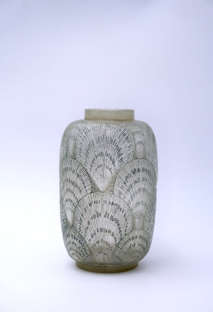 René Lalique - Jarrón - R Lalique “Coquilles” Jarrón, No. 932, aproximadamente de 1920, (Jarrón raro) - Vidrio #4.3