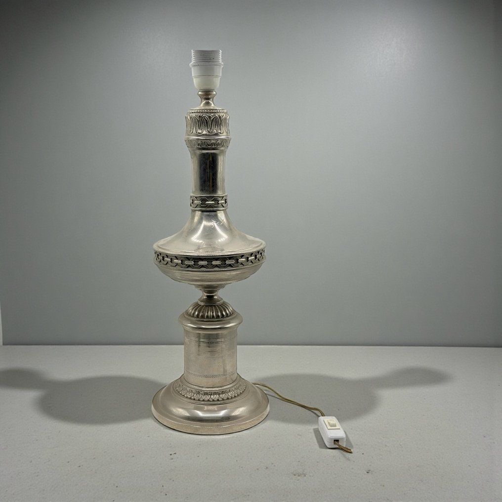 Lampada da tavolo - Estilo Imperio - Ottone placcato argento #1.0