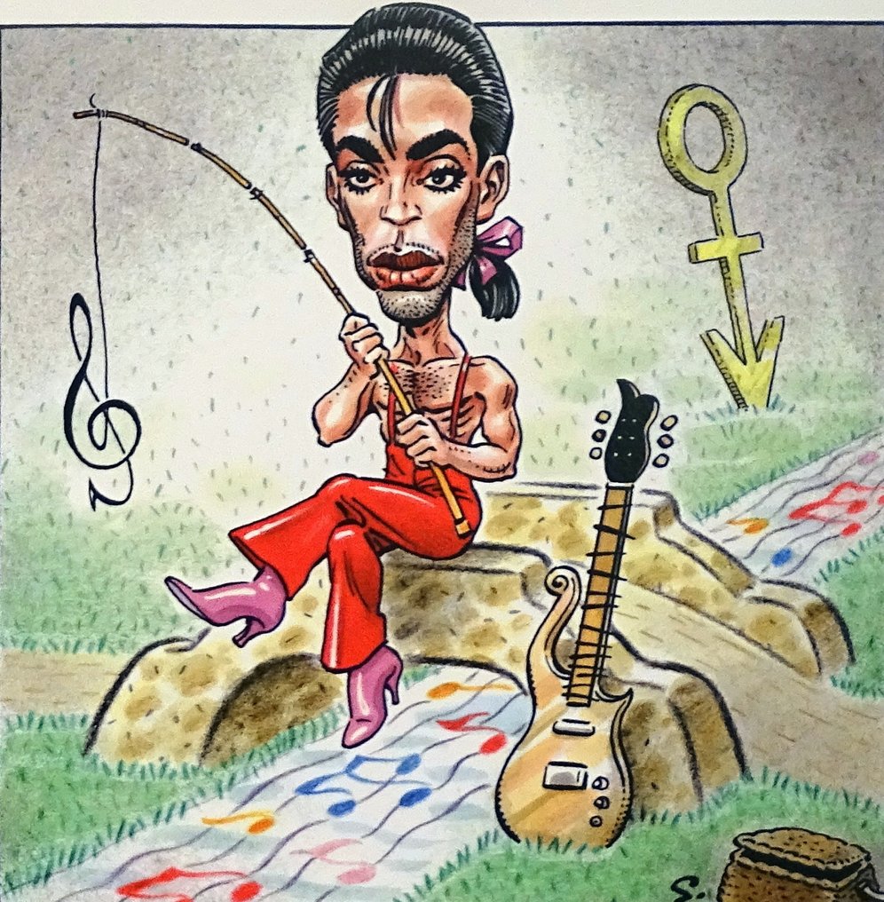 Solé, Jean - 1 Offset Print - Hommage à Prince #1.0