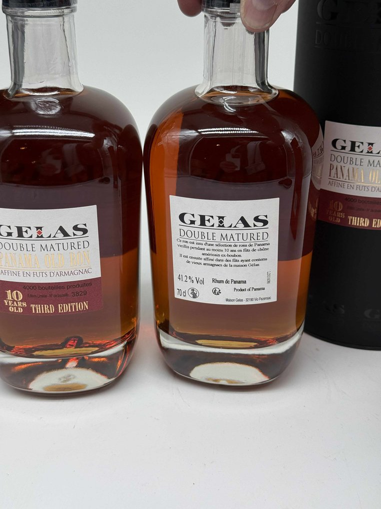 Gélas 10 years old - Double Matured Panama Old Ron - third Edition - 70cl - 2 bottiglie #3.2