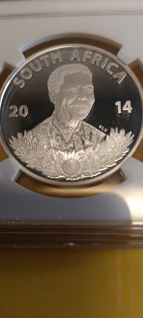 南非. 1 Rand "Nelson Mandela" 2014 Silver Proof NGC PF 70 Ultra Cameo #1.0