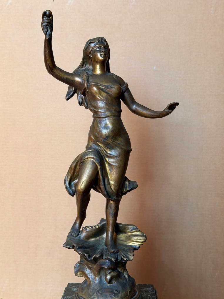 Mantel clock - Marble, Spelter - 1850-1900 #4.3