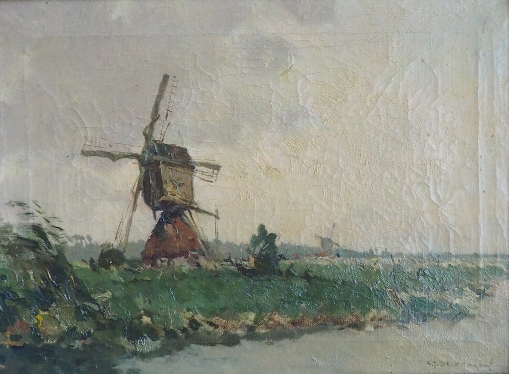 Gerard Delfgaauw (1882–1947) - Windmill Landscape #2.1