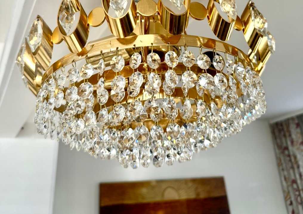 Csillár - Aranyozott, Kristály #1.0