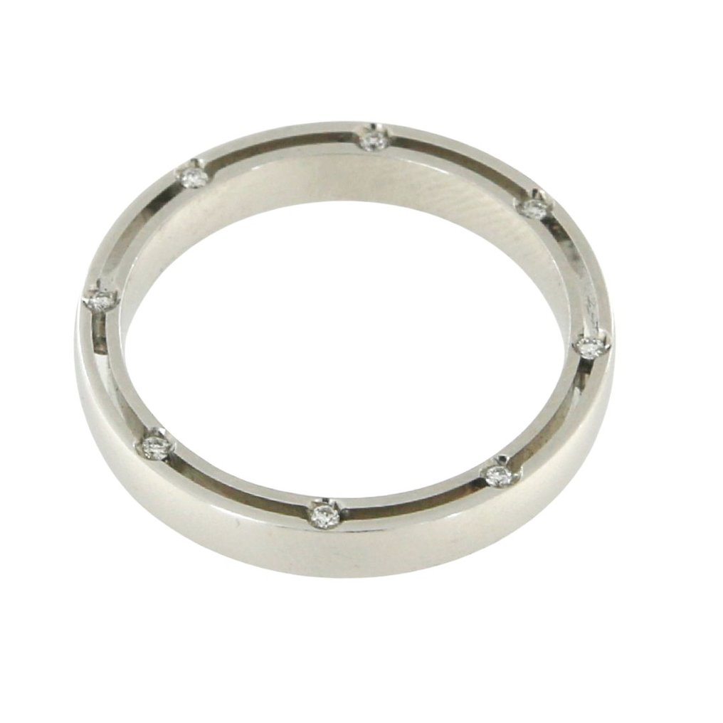 Damiani - 戒指 - 18 克拉 白金 -  0.16ct. tw. 鉆石 (天然)  #3.2