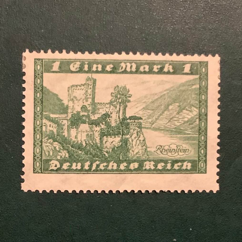 德意志帝国 1924 - Rheinstein 经过水印 Y - 认证 Peschl - Michel 364 Y #1.0
