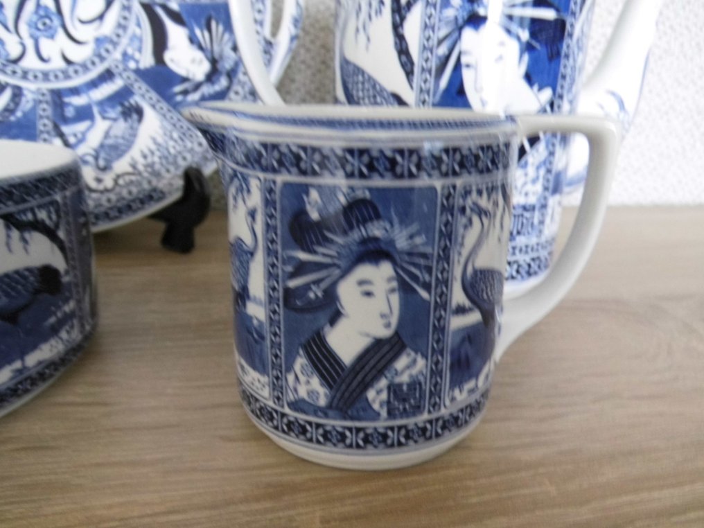 Societe Ceramique Maestricht - 咖啡/茶杯具組 (4) - chinoiserie serviesdelen deor nippon - 陶器 - 中国风装饰 Nippon #2.1