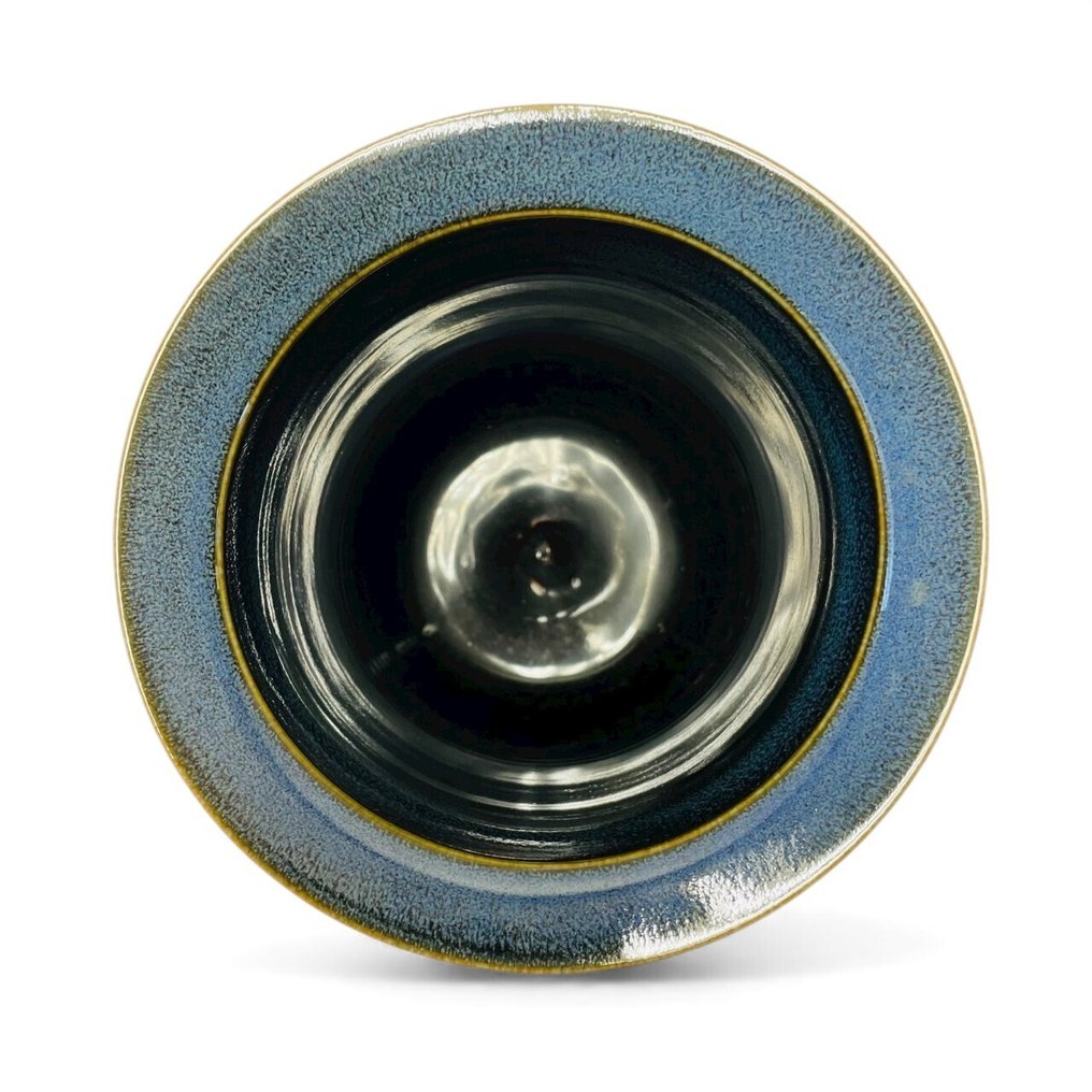 有田瓷蓝色釉面花瓶 - 瓷器 - Zenji Sadamatsu 貞松 善次 (b. 1948) - 日本 - 昭和年代(1926-1989) #4.3