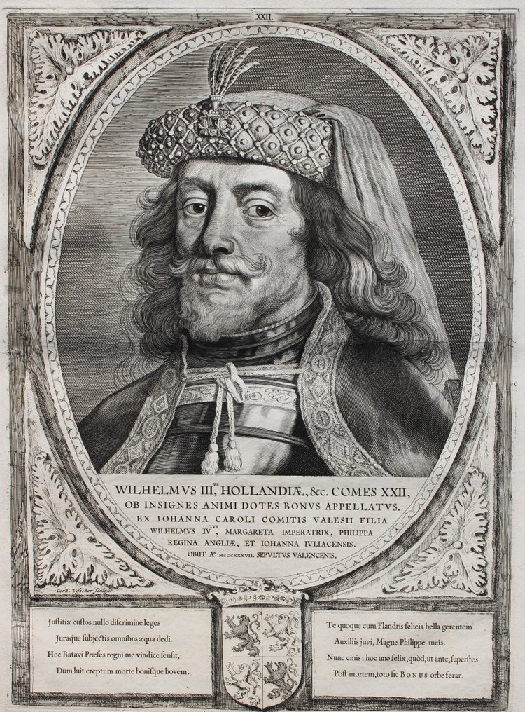 Principes Hollandiae Et Westfrisiae Ab Anno Christi DCCCLXIII {Komplett alle 40 Kupferstiche} - 1650 #4.3