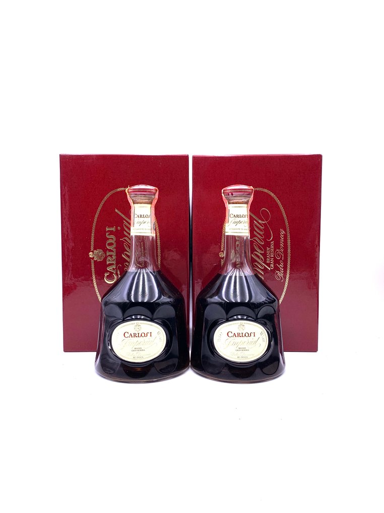 Pedro Domecq - Carlos I Imperial Brandy Gran Reserva - b. anii `80 - 75 cl - 2 sticle #1.0