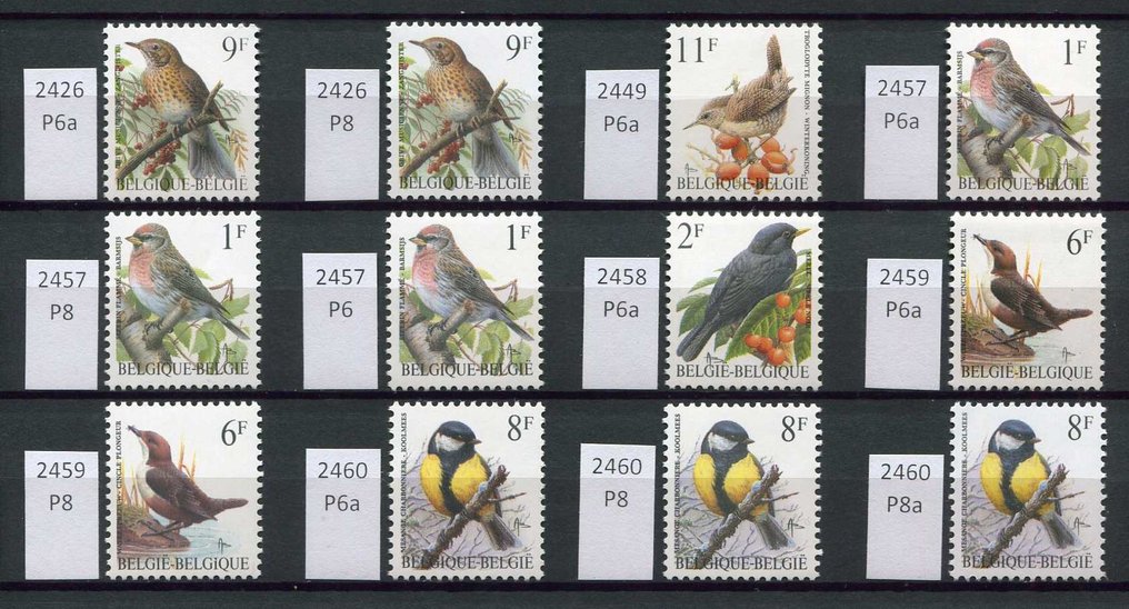 Belgium 1985/2006 - Collection of Buzin with preo's and paper types. #4.3