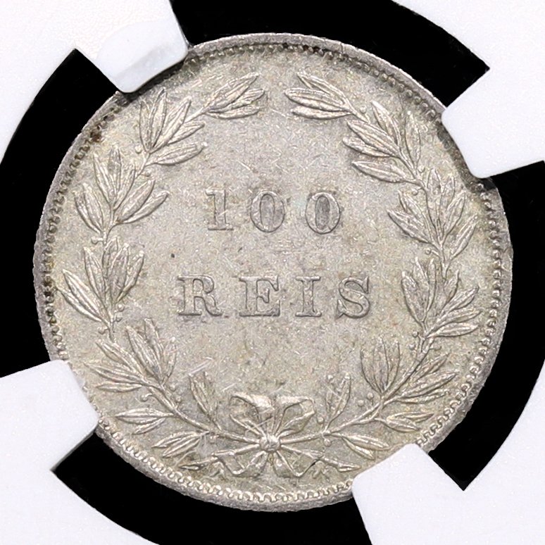 Portogallo. D. Luís I (1861-1889). 100 Reis 1874 - NGC - MS 62 - Escassa #1.0