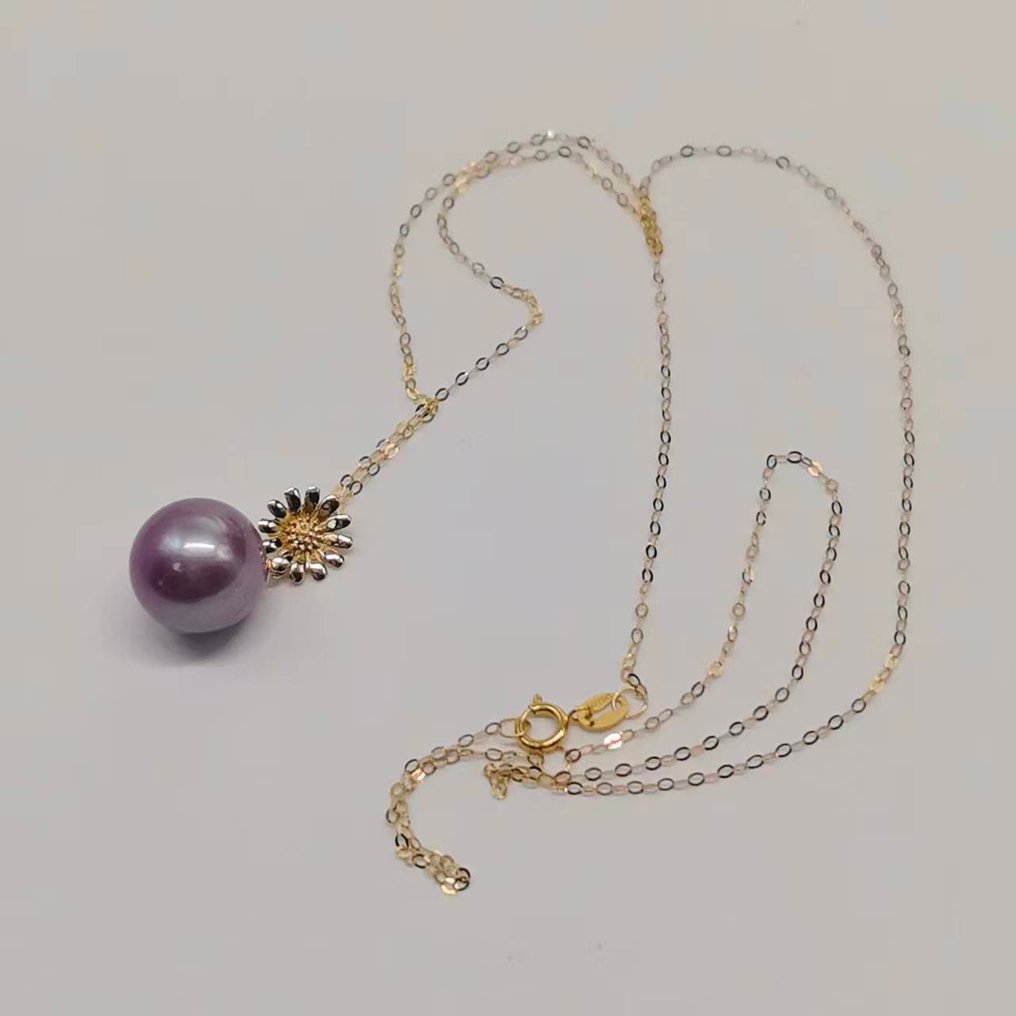 χωρίς τιμή ασφαλείας - Κολιέ - 18 καράτια Κίτρινο χρυσό Μαργαριτάρι #1.0