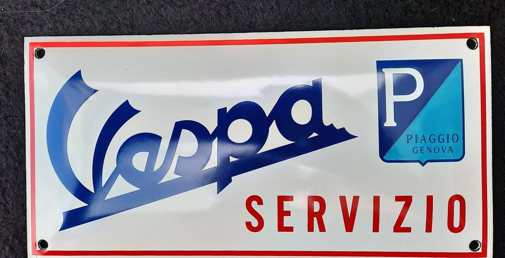 Piaggio - Vespa serviciu - Semn de email - Smalț, Metal #1.0