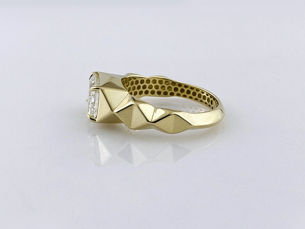 Ingen reservasjonspris - Ring - 14 karat Gull -  2.10ct. tw. Diamant (Lab-dyrket) #3.2